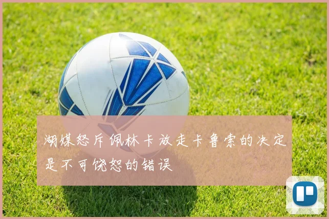 湖媒怒斥佩林卡放走卡鲁索的决定是不可饶恕的错误